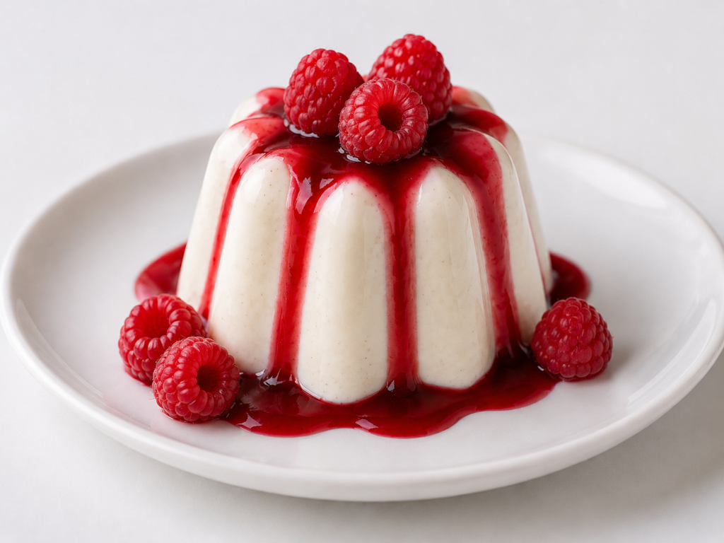 Blanc-Manger aux framboises