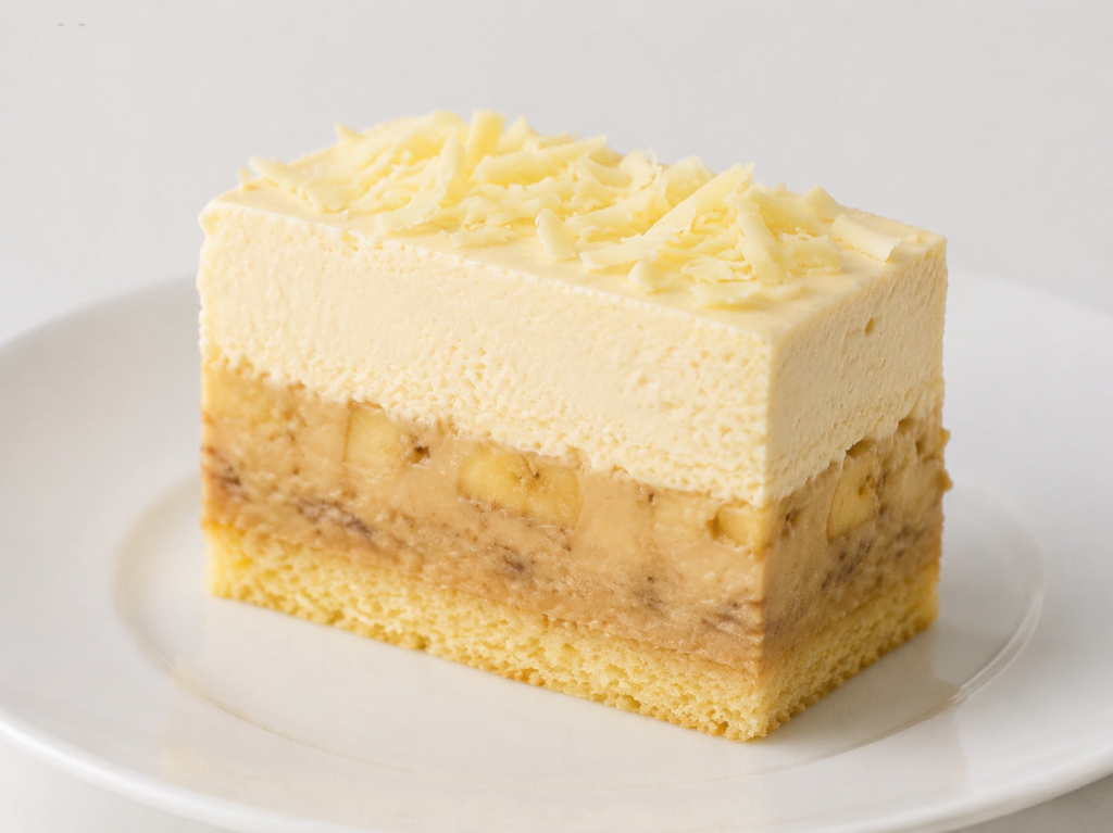 Délice banane mascarpone et chocolat blanc